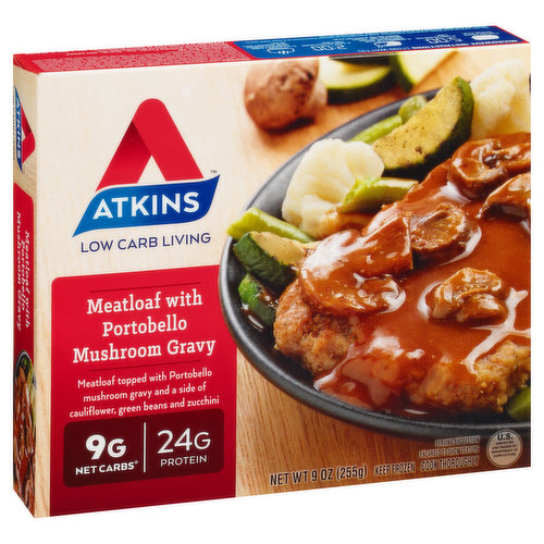 Atkins Meatloaf with Portobello Mushroom Gravy