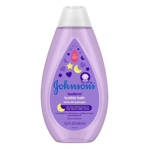 No more tears. The only routine proven to help improve baby’s sleep (Our 3-step routine is clinically proven to help baby fall asleep faster & stay asleep longer). No parabens, phthalates, sulfates or dyes. Hypoallergenic. Specially designed for babies when they are ready to start sleeping longer. Good for all ages. Relaxing NaturalCalm aromas help soothe baby before bed. Routine developed & tested with baby sleep experts. Every Johnson’s product is designed to meet or exceed the top internationally recognized regulatory standards. www.johnsonsbaby.com. how2recycle.info. Questions? 866-Jnj-Baby; Outside US, dial collect 215-273-8755. Learn more at www.johnsonsbaby.com.