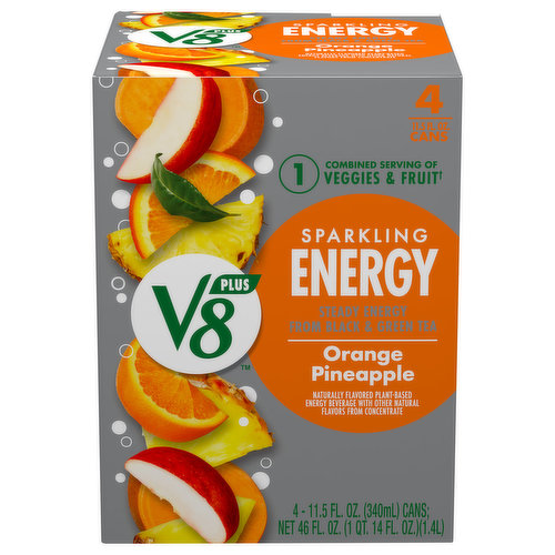 Energy Beverage, Orange Pineapple, Sparkling