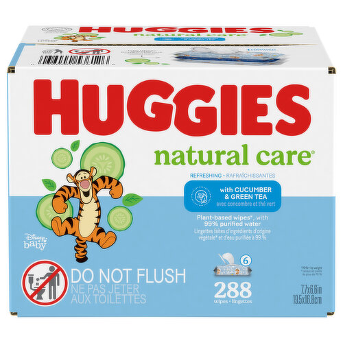 Huggies Wipes, Refreshing, Clean Scent, 6 Pack