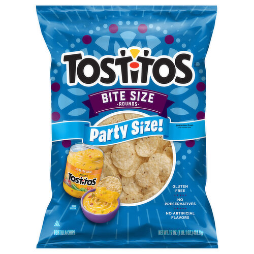 Tostitos Tortilla Chips, Bite Size, Party Size