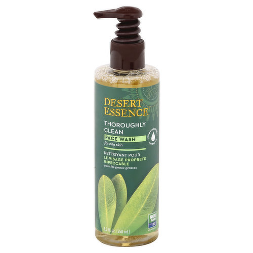 Desert Essence Face Wash, Thoroughly Clean