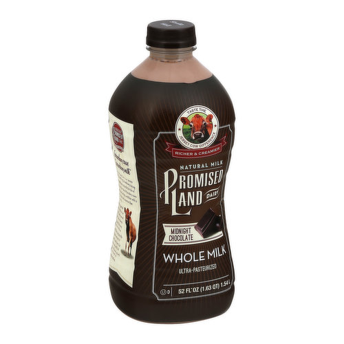 Promised Land Dairy Milk, Whole, Midnight Chocolate