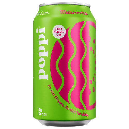 Poppi Prebiotic Soda, Watermelon