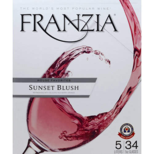 Table wine with natural flavors. The world's most popular wine. Since 1906. Premium wine. Award winning wines. New & improved. Drip-free Smart Tap. The story behind Franzia. A new beginning - Teresa Franzia, my grandmother, planted her first vineyard along the road to Yosemite in 1906. Her family survived Prohibition by selling these grapes to home winemakers back East. When Prohibition ended, my father and his six brothers and sisters rebuilt the winery brick by brick, barrel by barrel - everyone pitched in. After the war, my uncle's new advertising slogan, Make Friends with Franzia, introduced a new generation to wine. Our revolutionary fresh to the last glass Winetap system made its debut in 1978. Because it was more convenient and offered better value than bottles, Franzia started to catch on. It went on to become the world's most popular wine and the first (and only) Winetap to freshness date every package. As we enter our second century of winemaking, we strive to freshness and value. Not just by winning competitions around the world, but more importantly, by helping to bring the enjoyment of good wine to your home each night. The award winning wines of Franzia stay fresh to the last glass, even after the package has been opened, because Franzia's patented Smart Tap spout and unique inner pouch prevents the oxidation that occurs in half empty wine-in-bottles. Freshness assurance. Alc 9% by volume. Product of USA.