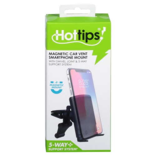 Hottips! Smartphone Mount, Magnetic Car Vent