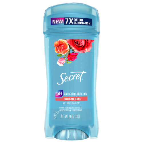 Secret Antiperspirant/Deodorant, Delicate Rose, Clear Gel