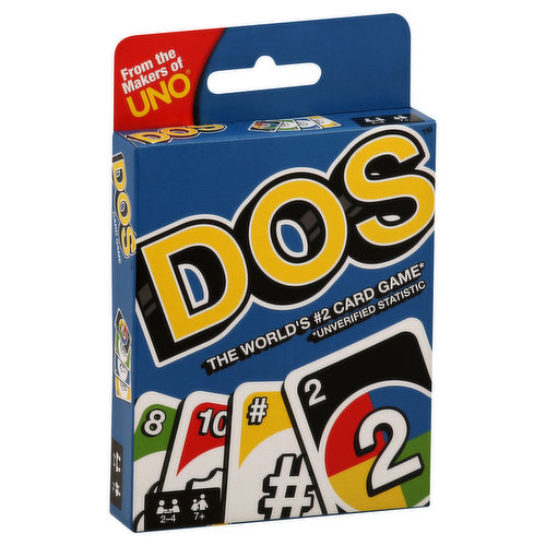 DOS Card Game From the Makers Of UNO For 2-4 Players Ages 7Y+