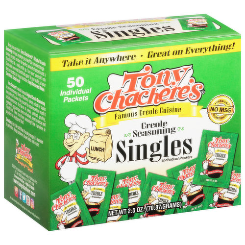 Tony Chachere's Seasoning, Creole, Singles