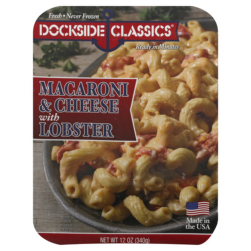 Fresh. Never frozen. Ready in minutes. DocksideClassics.com. Made in the USA.