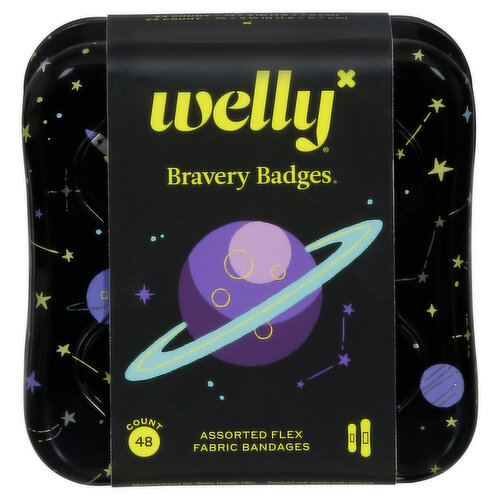 Flexible fabric that can move with your every move. Clear wrapper for easy bandage identification. Illustrations by Anna Hurley & Jen B. Peters. Product not made with natural rubber latex. Sterile unless individual wrapper opened or damaged.