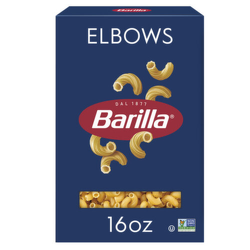 Barilla Barilla Elbows pasta, Gomiti or Chifferi in Italian, is named for its twisted tubular shape that can vary in size and be either smooth or ridged. Barilla Elbows pasta is made with non-GMO ingredients.