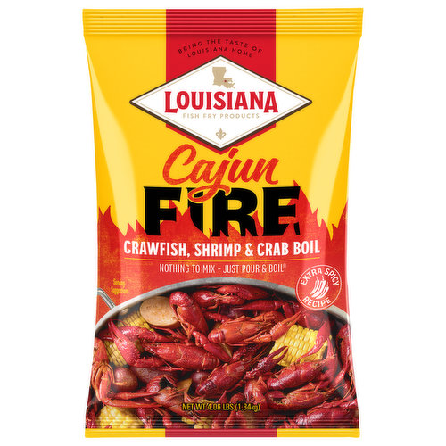 Louisiana Fish Fry Products Crawfish, Shrimp & Crab Boil, Cajun Fire, Extra Spicy Recipe