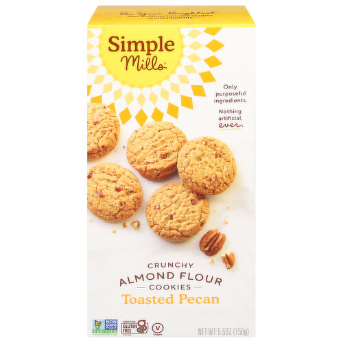 Simple Mills Cookies, Almond Flour, Toasted Pecan, Crunchy
