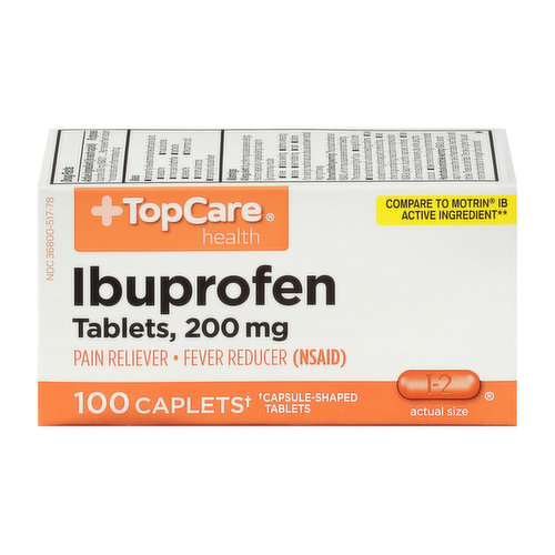 Topcare Ibuprofen, 200 mg, Caplets