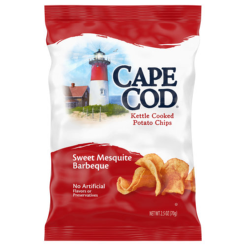 Cape Cod Potato Chips, Kettle Cooked, Sweet Mesquite Barbeque