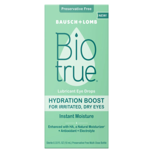 Biotrue Lubricant Eye Drops, Hydration Boost