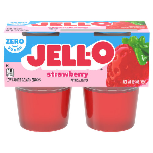 Jell-O Gelatin Snacks, Low Calorie, Strawberry