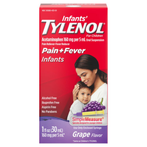 Infants' Tylenol Pain + Fever, Grape Flavor