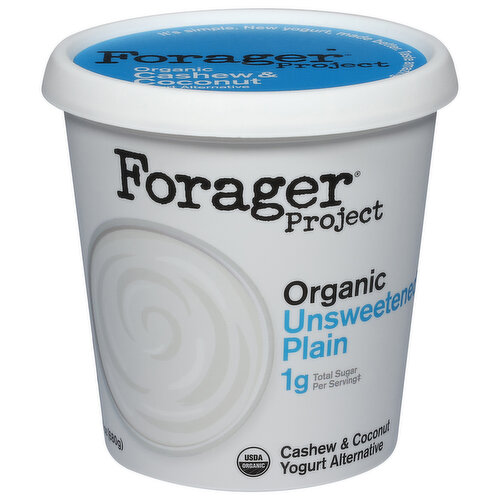 Forager Project Dairy-Free, Organic, Unsweetened Plain, Probiotic, Cashew & Coconut