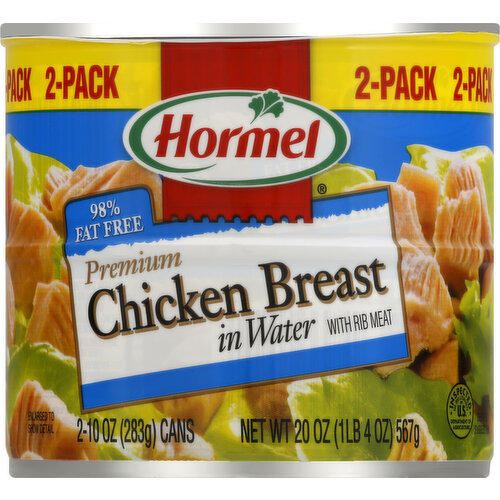 Hormel Chicken Breast in Water, with Rib Meat, Premium, 2 Pack