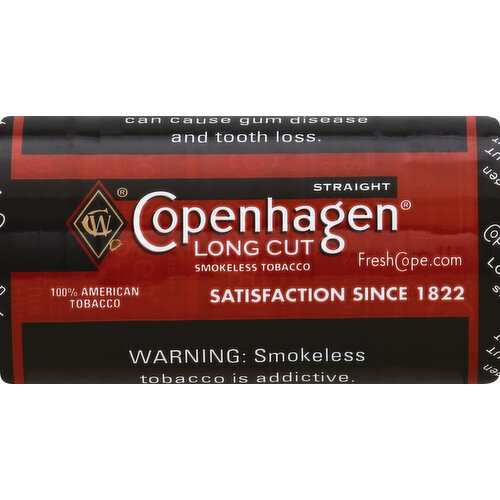 Copenhagen Smokeless Tobacco, Straight, Long Cut