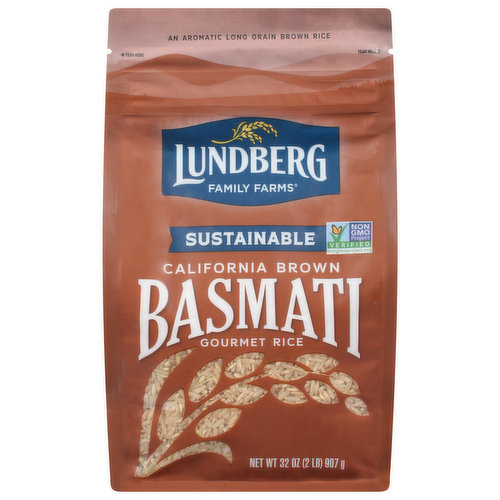 Lundberg Family Farms Rice, Gourmet, Basmati, California Brown, Sustainable