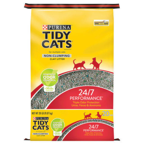 Tidy Cats Clay Litter, Non-Clumping, 24/7 Performance