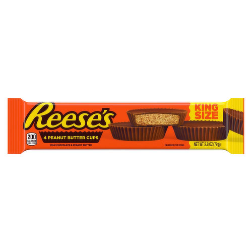 Reese's Peanut Butter Cups, Milk Chocolate & Peanut Butter, King Size