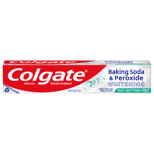 Colgate Toothpaste, Anticavity, Fluoride, Frosty Mint Stripe, Gel, Whitening