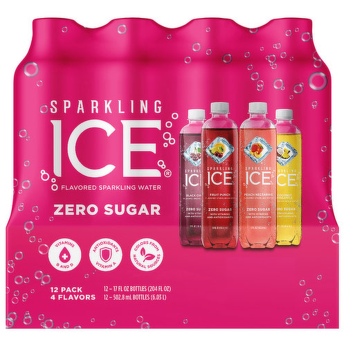 Colors from natural sources. Enjoy. Recycle. Repeat. Bottle: Empty and replace cap. Wrap: Recycle with plastic bags. Tray: Recycle with paper products. Please recycle. Sparkling Ice Rewards: Earn points toward rewards with every purchase.