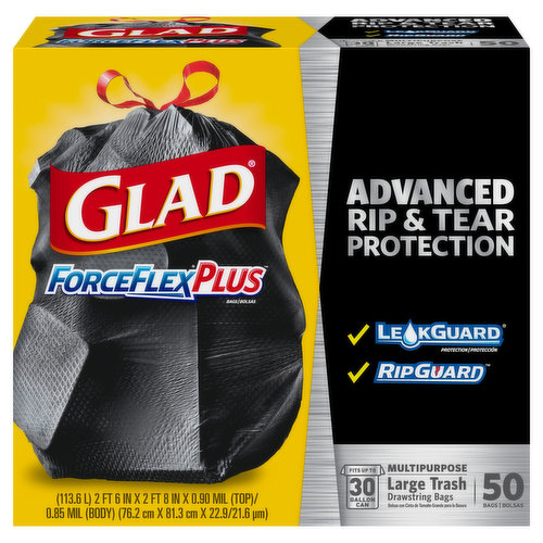 Glad® White Garbage Bags, Tall 45 Litres, Unscented, 60 trash bags | Glad  Canada | Glad Canada