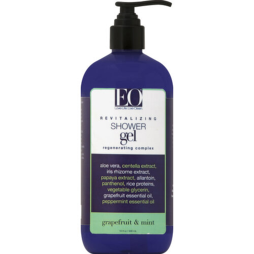 EO Shower Gel, Revitalizing, Regenerating Complex, Grapefruit & Mint