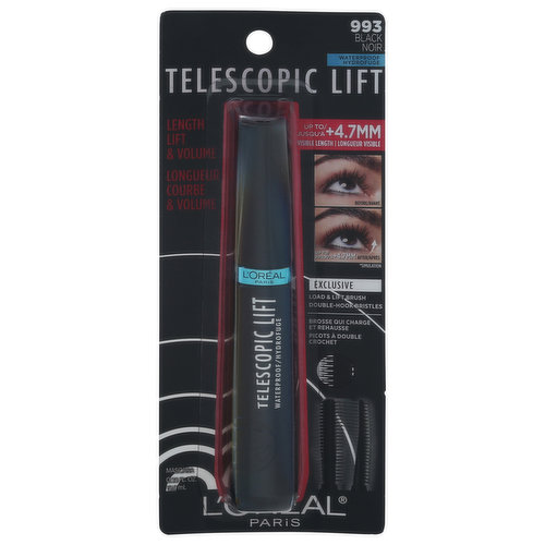 L'Oreal Mascara, Waterproof, Telescopic Lift, Black 993