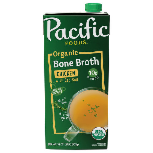 Pacific Foods Bone Broth, Chicken, Organic