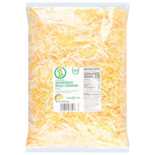 Super 1 Foods Shredded Four Cheese Blend, Mexican