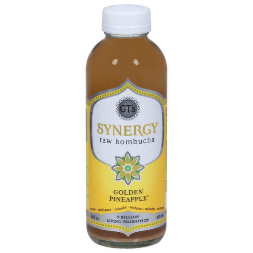 GT's Kombucha, Raw, Golden Pineapple