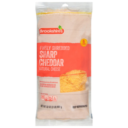 Brookshire's Finely Shredded Cheese, Sharp Cheddar