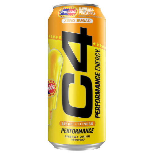 C4 Energy Drink, Zero Sugar, Hawaiian Pineapple - Super 1 Foods