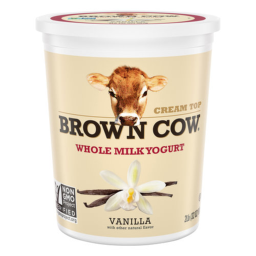 Brown Cow Cream Top Vanilla Whole Milk Yogurt