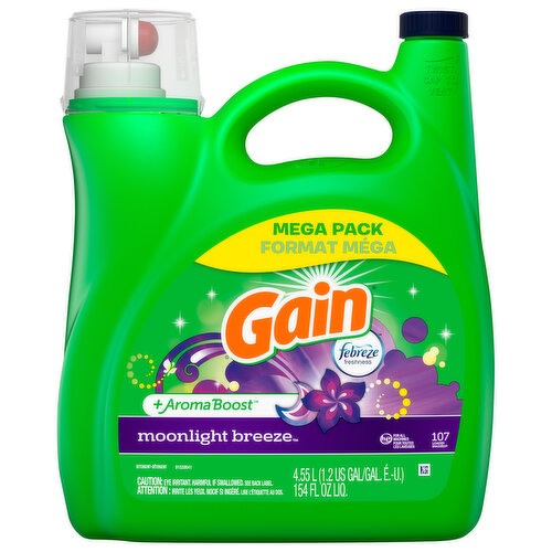 Gain Detergent, Moonlight Breeze, Mega Pack