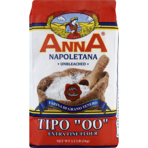 Anna Flour, Extra Fine, Napoletana, Unbleached, Type 00