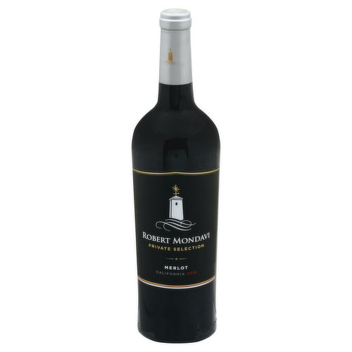 Robert Mondavi Private Selection was founded in 1994 by Robert Mondavi to capture the delicious flavors from California's best coastal vineyards. And that's what we're doing 20 years on. We invite you to experience our Merlot. Smell: Cherry, ripe plum. Taste: Raspberry, cherry, mocha Roasted chicken, pasta. There is no secret: great wine begins in the vineyard - Robert Mondavi. robertmondaviprivateselection.com. Vinted and Bottled by Robert Mondavi, Acampo, CA.