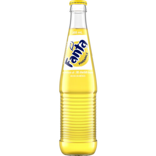 Fanta  Pineapple Mexico Glass Bottle