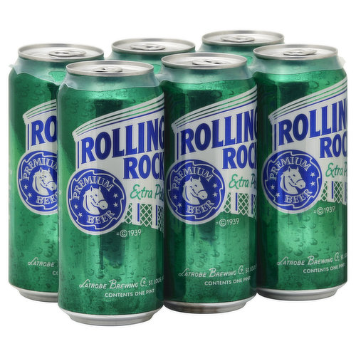 Rolling Rock Beer, Premium, Extra Pale