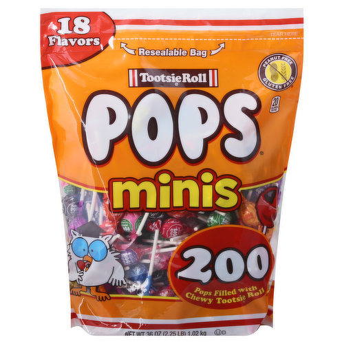 Tootsie Roll Pops Pops, 18 Flavors, Minis