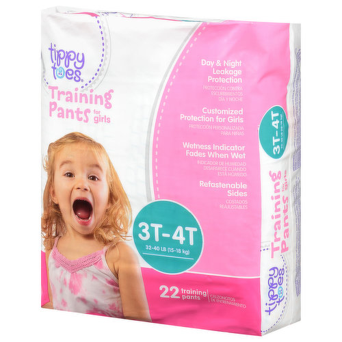 Basics For Kids Training Pants, Girls, Size 4T-5T (38 lb & Over), Wipes,  Refills & Accessories