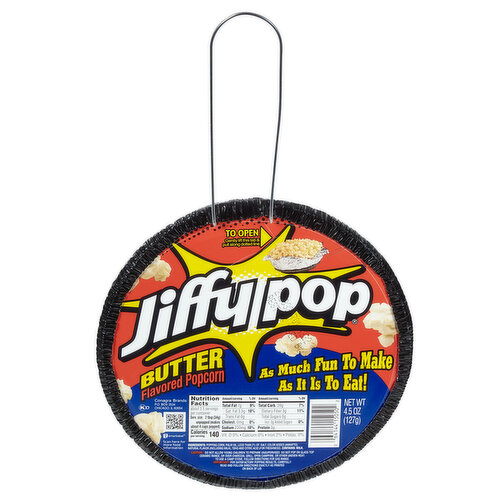 Jiffy Pop Butter Flavored Popcorn Stovetop Popping Pan