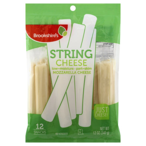 Brookshire's String Cheese, Mozzarella, Low-Moisture, Part-Skim