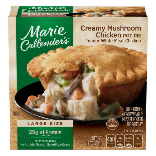 Marie Callender's Pot Pie, Creamy Mushroom Chicken, Large Size